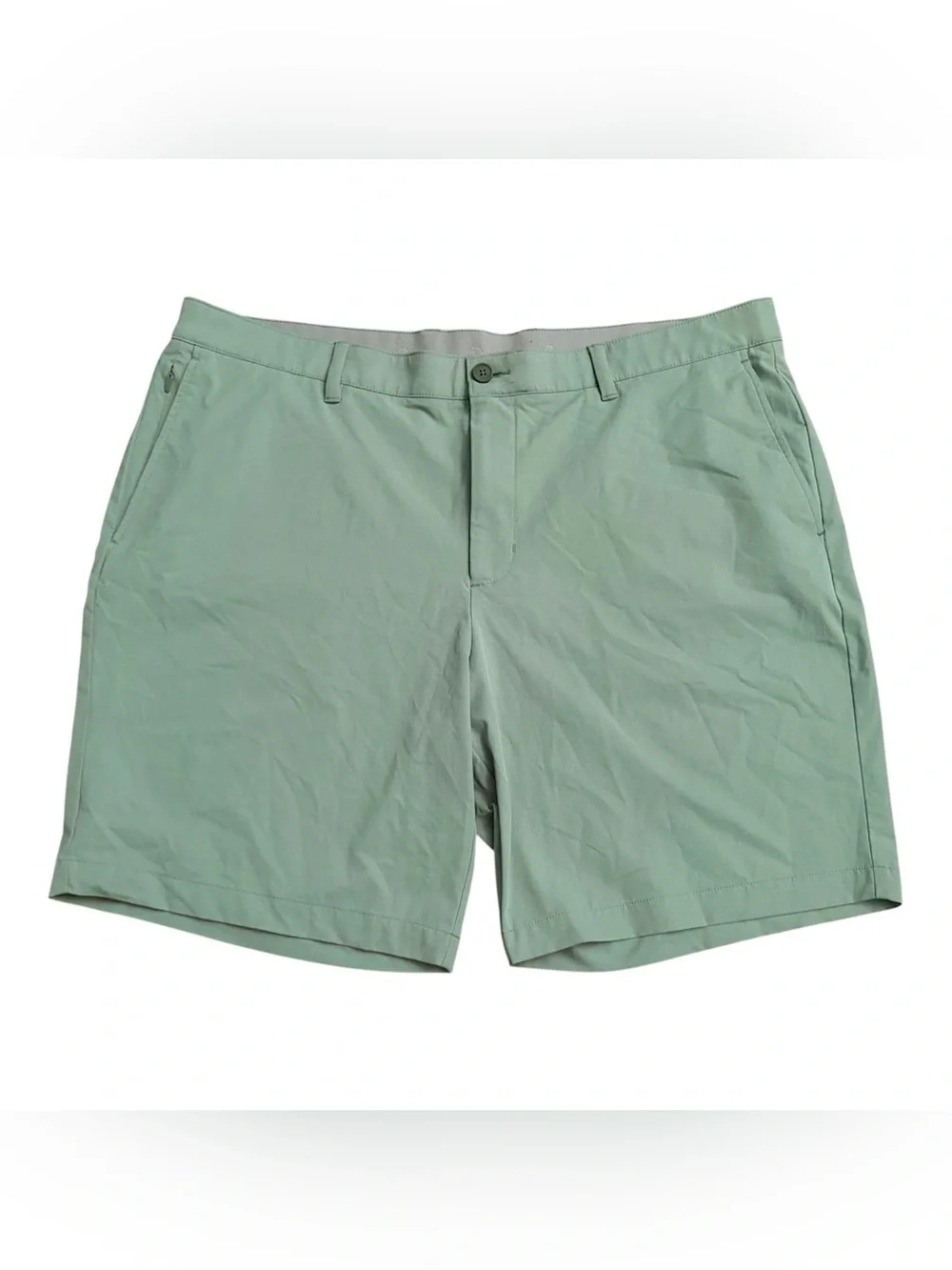 Tommy Bahama Men’s Green 5 pockets Solid Chino Flat Front Shorts 9 Inch Inseam